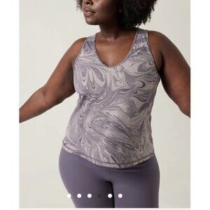 Athleta Transcend Tank Sumi Marble Violet XL